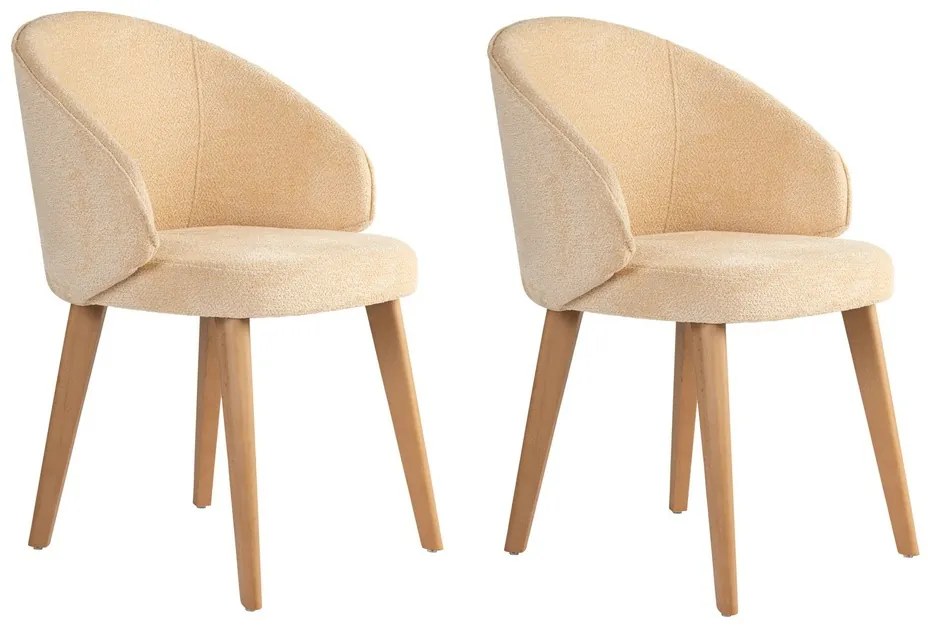 Sada jedálenských stoličiek Bentley Beige andLight Oak, 2 ks