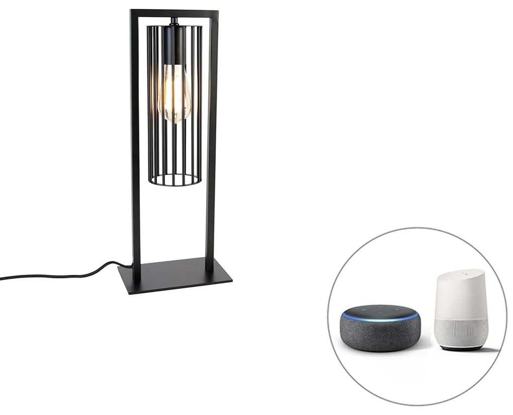 Inteligentná moderná stolová lampa čierna vrátane WiFi ST64 - Balenco Wazo