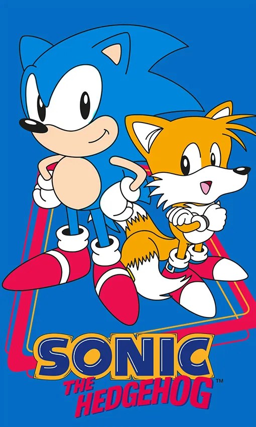 Carbotex Bavlnený froté uteráček 30x50 cm - Ježko Sonic a Tails