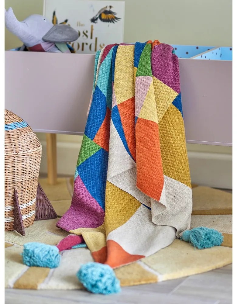 Detská deka z recyklovanej bavlny 130x160 cm Colorine – Bloomingville Mini