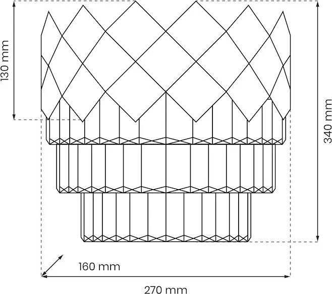 Nástenné svietidlo Carisma, 1x krištáľové/zlaté kovové tienidlo