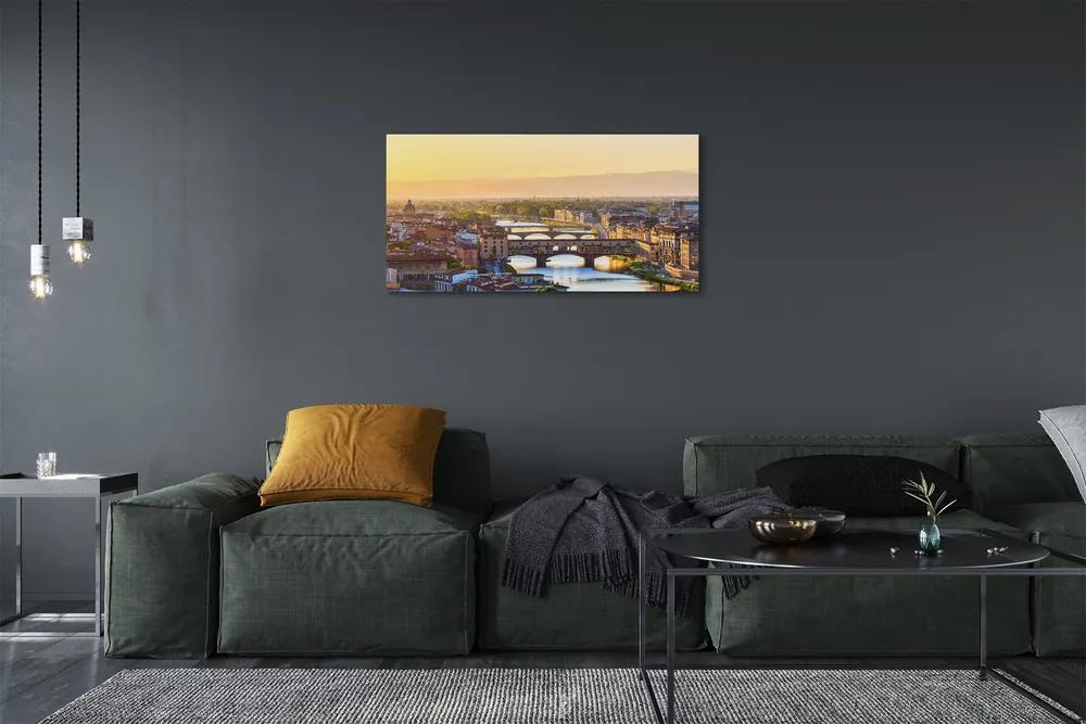 Obraz na plátne Taliansko Sunrise panoráma 120x60 cm