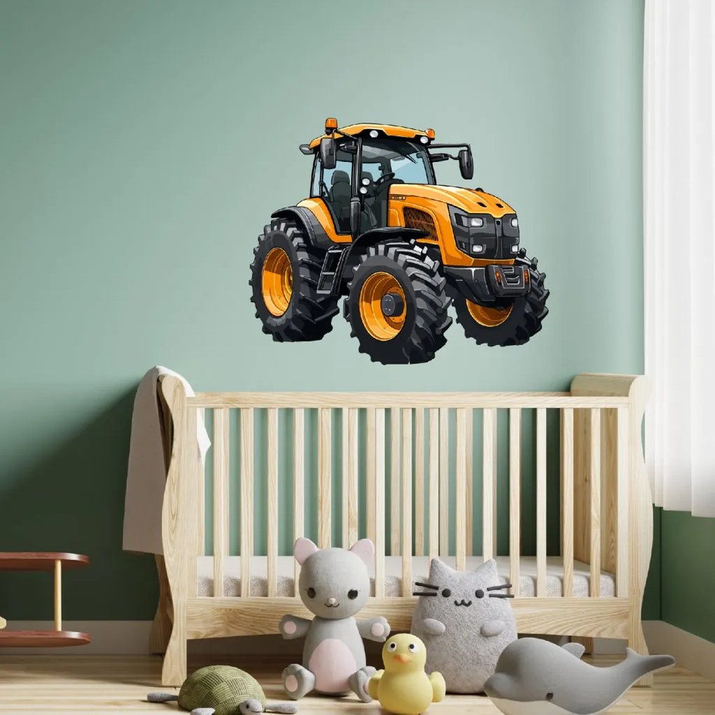 PIPPER. Textilná nálepka na stenu "Traktor"