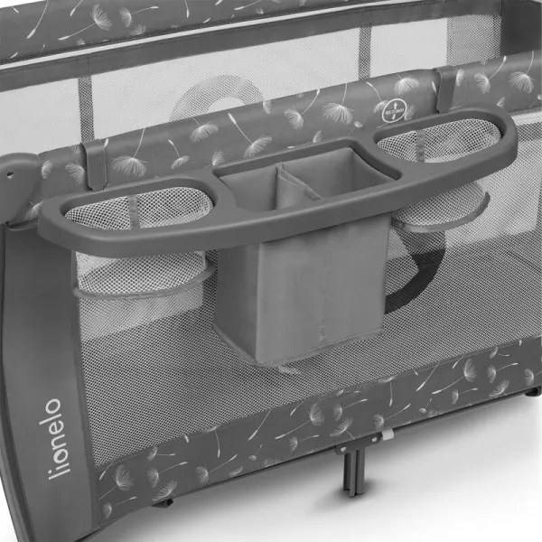 Lionelo - Cestovná postieľka SVEN PLUS šedá