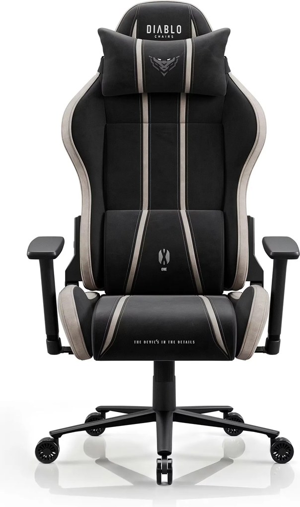 Herné kreslo z látkovým poťahom Normal Size, čierno-béžové: Diablo X-One 2.0 Camel Black