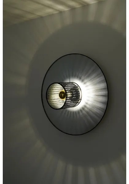 Duolla - Nástenné svietidlo TOKYO RATTAN 1xE27/15W/230V pr. 50 cm strieborná/čierna