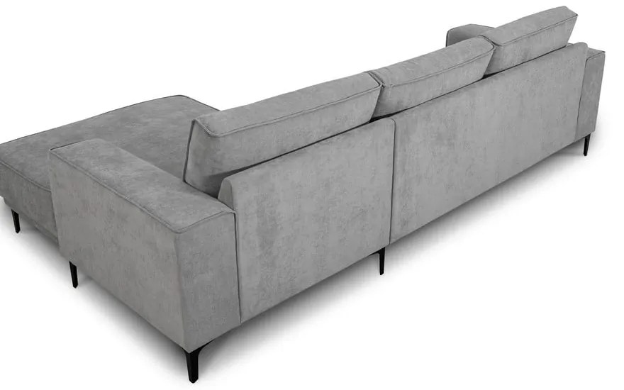 Sivá rohová pohovka (pravý roh/s leňoškou) Copenhagen – Scandic