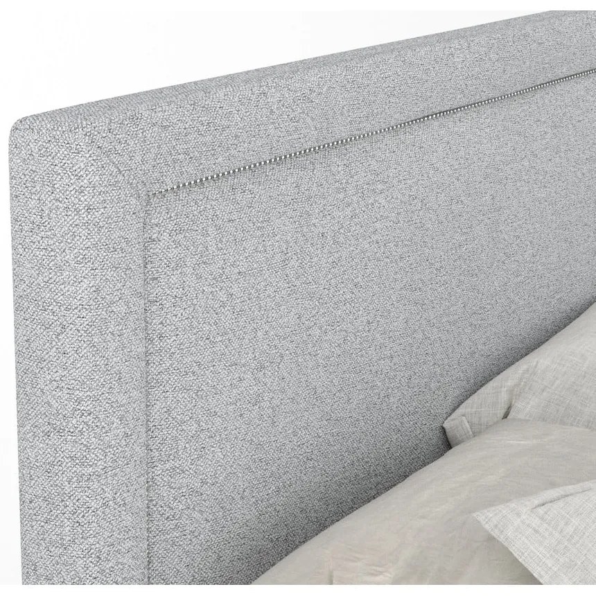 Svetlosivá boxspring posteľ s úložným priestorom 180x200 cm Lavenda – Maison de Rêve