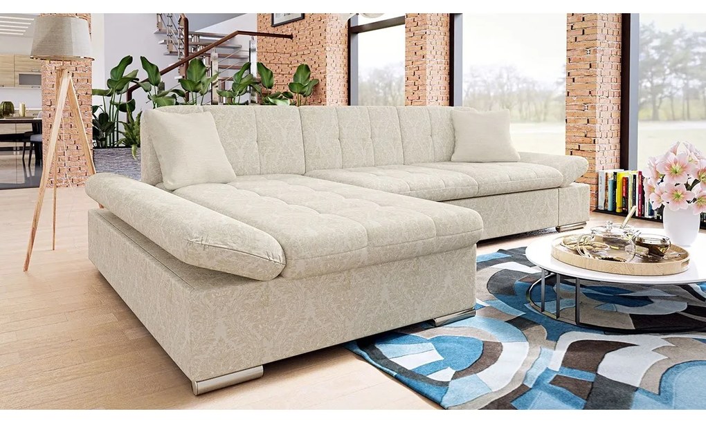 Rohová rozkladacia sedacia súprava Laviva Premium, Dostupné poťahy: Magic Velvet 2216 + Magic Velvet 2216 + Senegal 818, Strana: ľavá