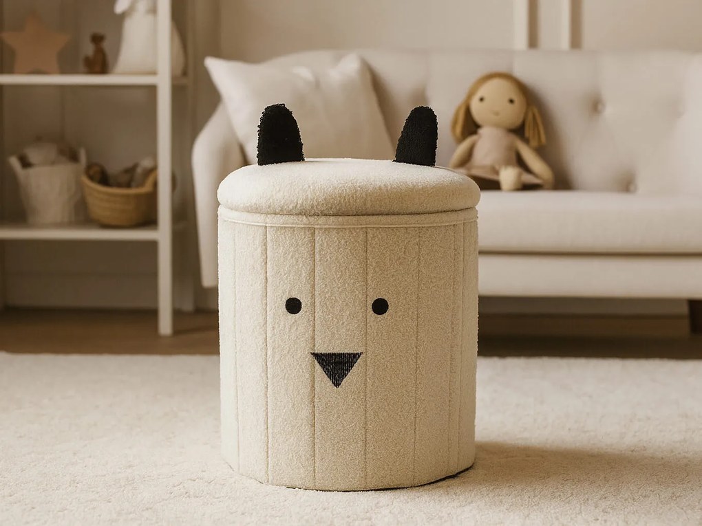 CH Taburetka s úložným priestorom Teddy - biela