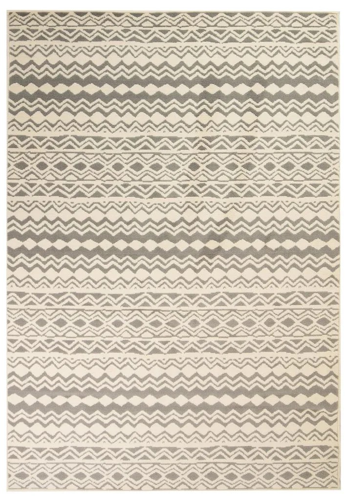 vidaXL Moderný koberec, tradičný dizajn, 120x170 cm, béžovo-sivý