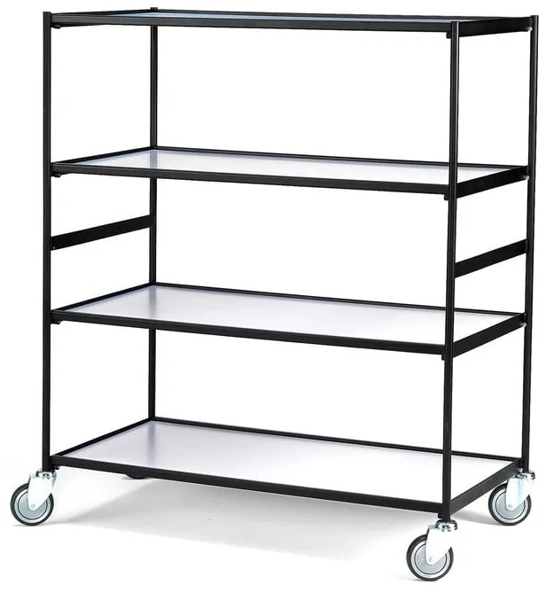 Policový manipulačný vozík LINER, 4 police, 1250x640 mm