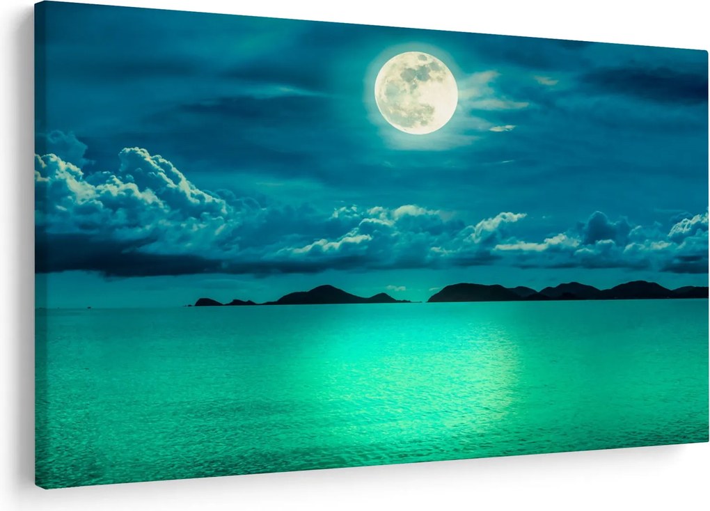 Obraz - Spln nad hladinou (90x60 cm)
