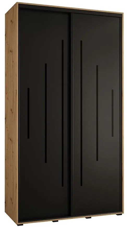 Skriňa 45 Canaris 12 140 artisan/čierna/čierna