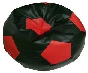 Sedací vak čierno červená futbalová lopta TiaHome