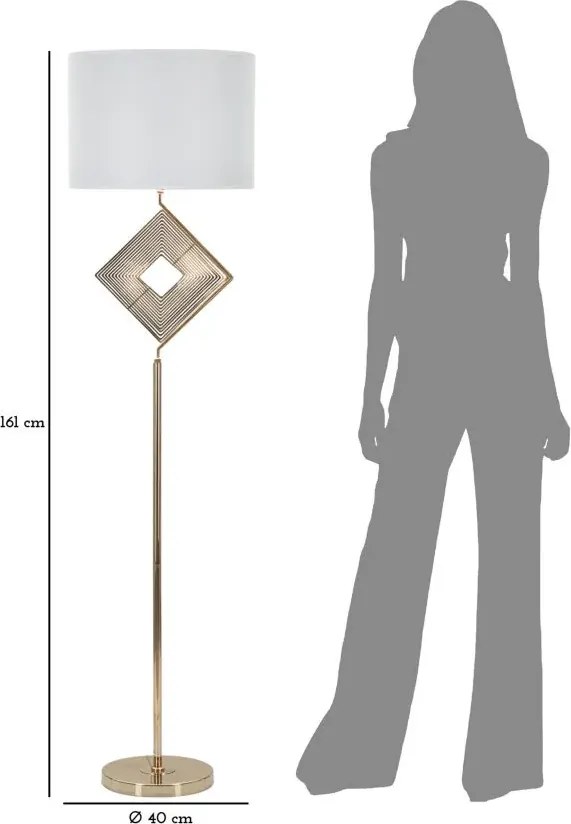 Stojacia lampa Move 161 cm zlatá/biela