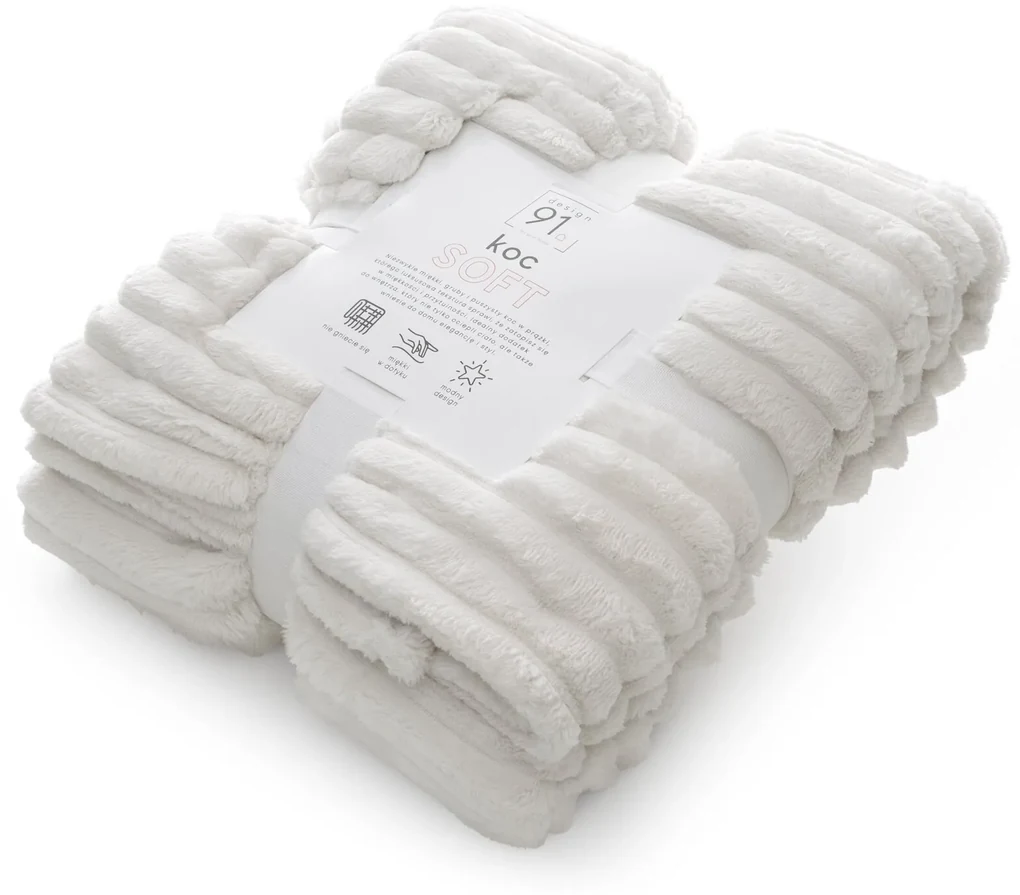 DEKA Z MIKROFLANELU SOFT 70X160 CM BIELA