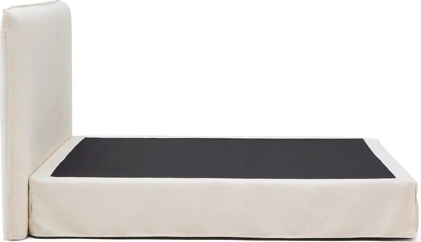 Biela čalúnená dvojlôžková posteľ 180x200 cm Jaira – Kave Home