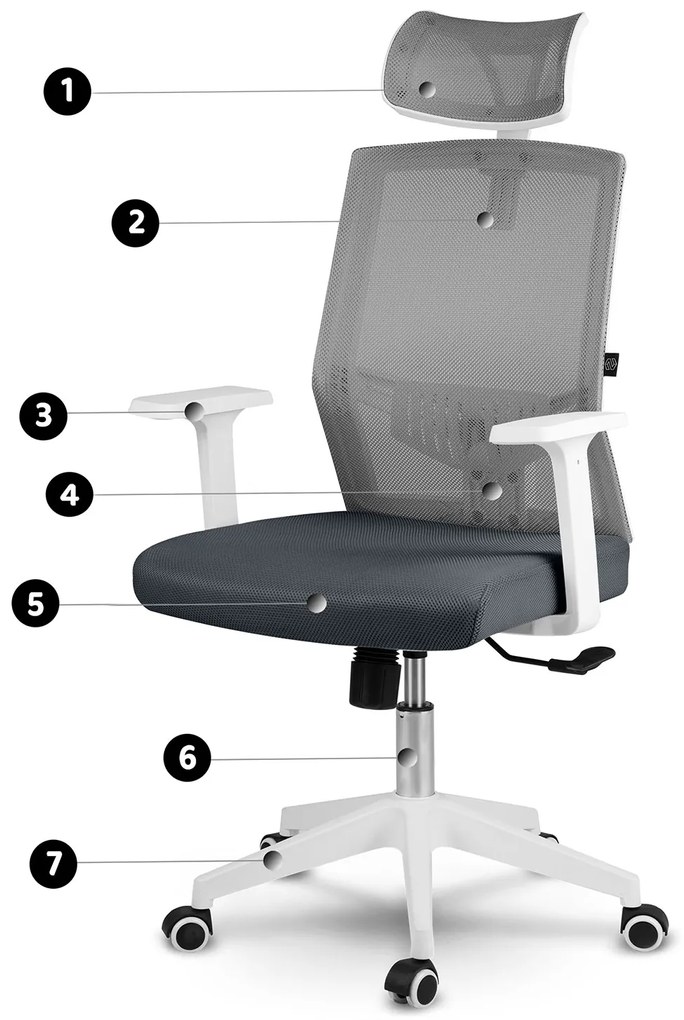 Kancelárska stolička Sofotel Rotar Micro-Mesh 240100 - tmavosivá