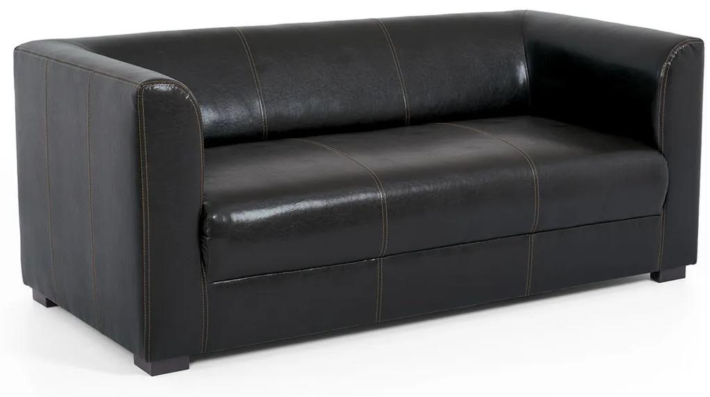 DREVONA Trojsedačka čierna textilná koža CAFF, MG15
