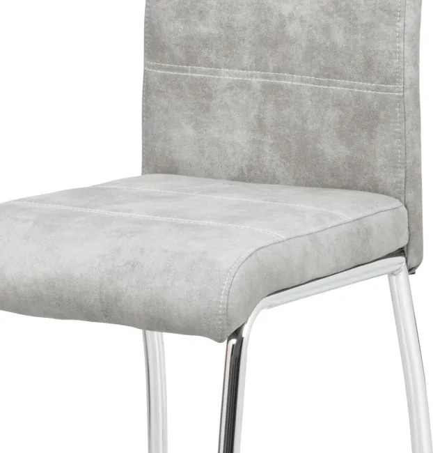 Jedálenská stolička strieborná HC-486 SIL3