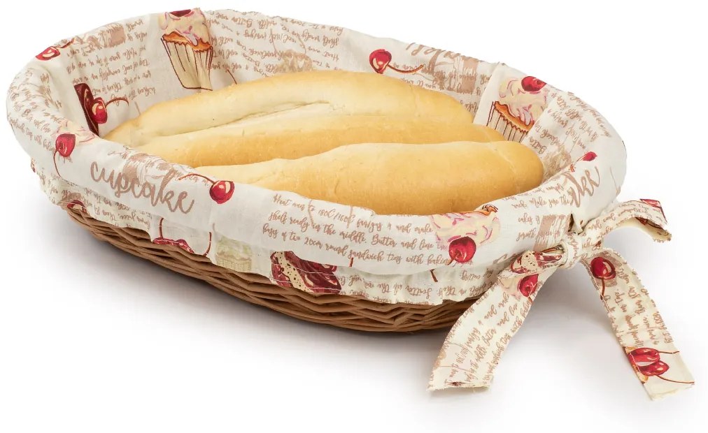 Košíček prútený s látkou Alegría VI.š. 30 x hl. 22 x v. 7(cm)