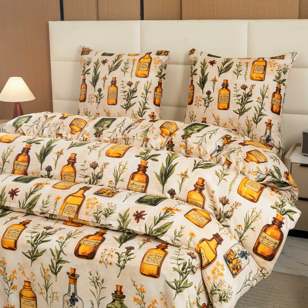 Obliečky z mikrovlákna APOTHECARY krémové Rozmer obliečky: 70 x 90 cm | 140 x 200 cm