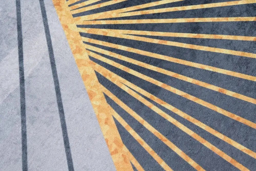 Sivý moderný koberec s jednoduchým vzorom Šírka: 80 cm | Dĺžka: 150 cm