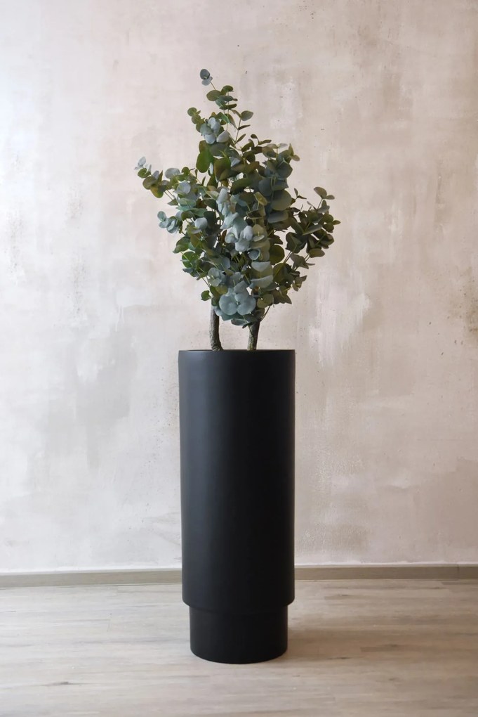 Kvetináč ESCADA, sklolaminát, výška 90 cm, čierna