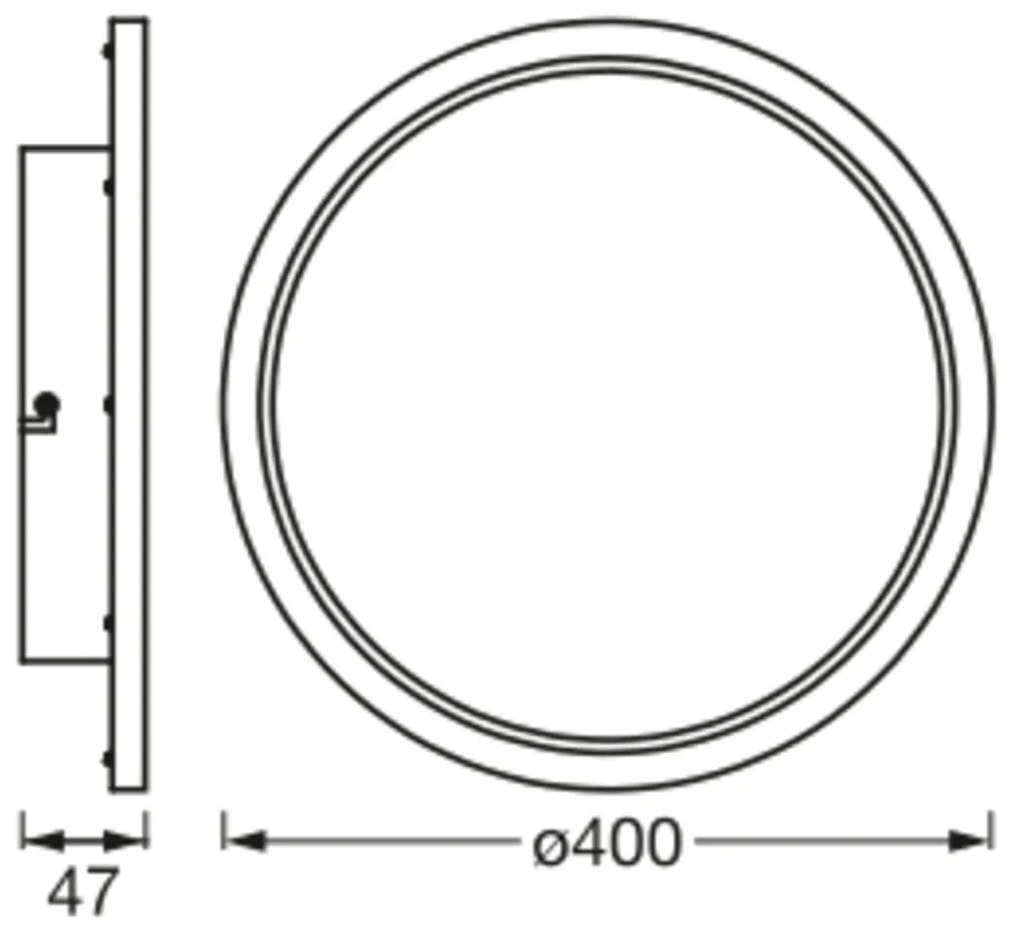 LEDVANCE Sapho, ORBIS DISC stropné svietidlo, priemer 400mm, WIFI stmievateľné + teplota farby, 3200lm, 25W, biela