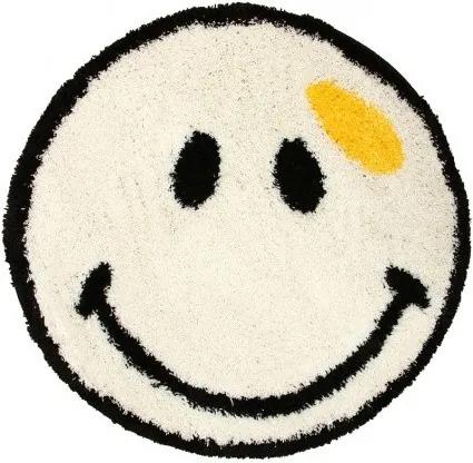 Kusový koberec Shaggy vlas 30mm Smile biely, Velikosti 100x100cm