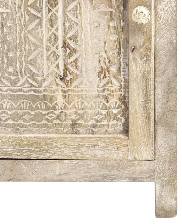 furniture-nabytek.cz - Masívna kúpeľňová skrinka Bitna z mangového dreva, lakovaná, prírodná farba – 43×35×180 cm