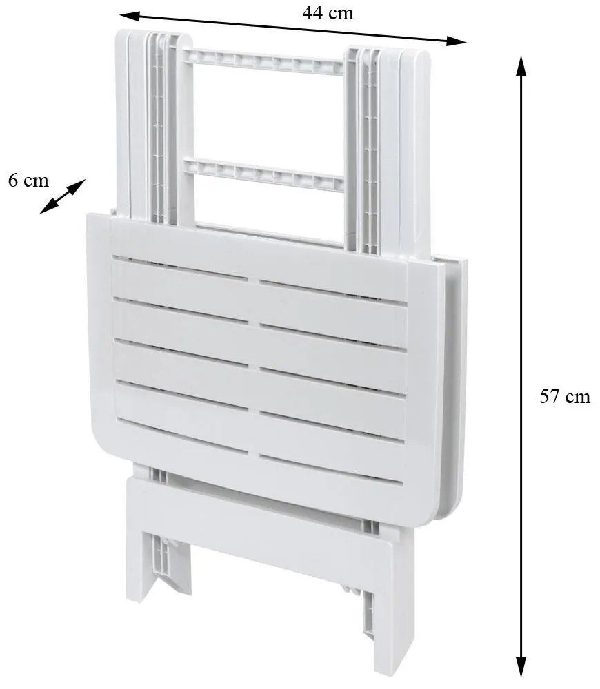 Skladací stolík BALCUN biely