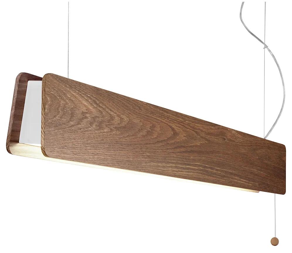 NOWODVORSKI Závesné LED osvetlenie OSLO s vypínačom, 16W, hranaté, spálený dub