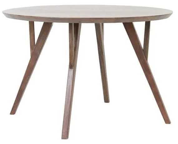 Hnedý okrúhly jedálenský stôl s doskou z akácie ø 140 cm Quenza – Light &amp; Living