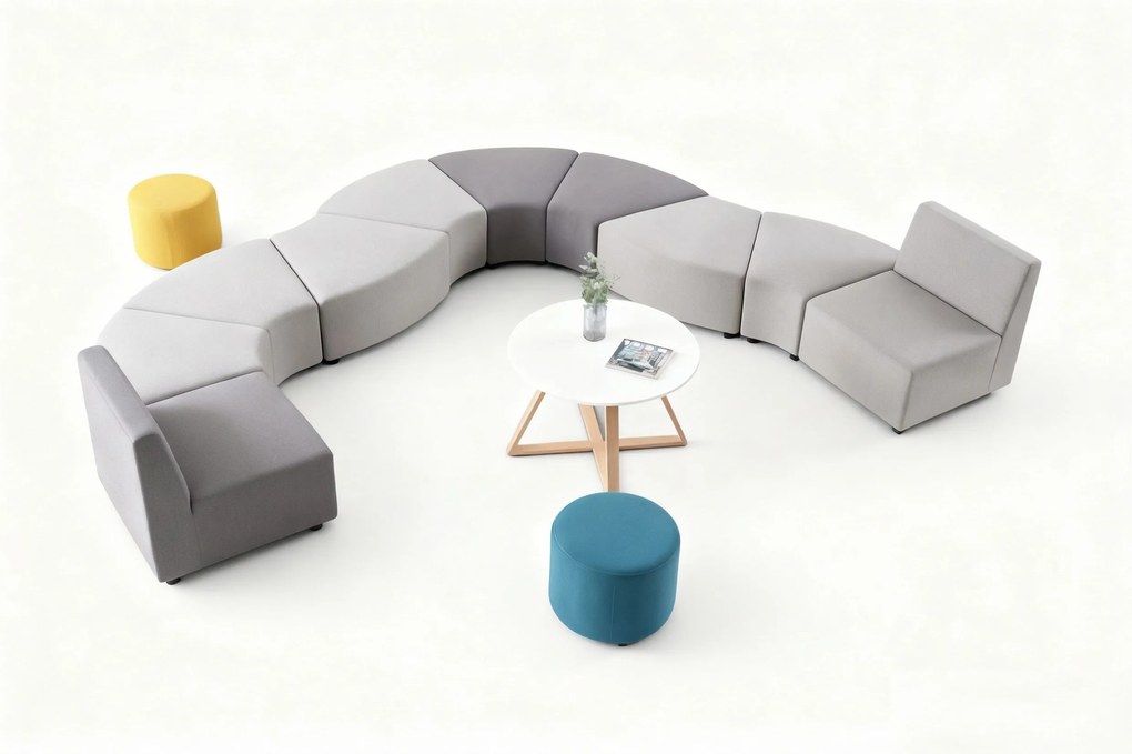 Sedačka LEA, kresielko, tmavo sivá