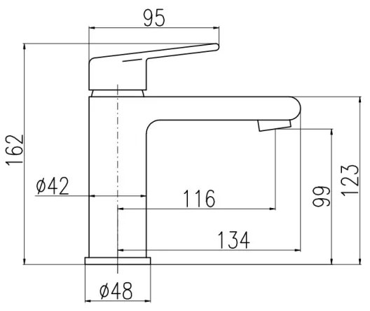 RAV Slezák CO128.0CMATZ - Umyvadlová batéria COLORADO 16,2 cm čierna/zlatá