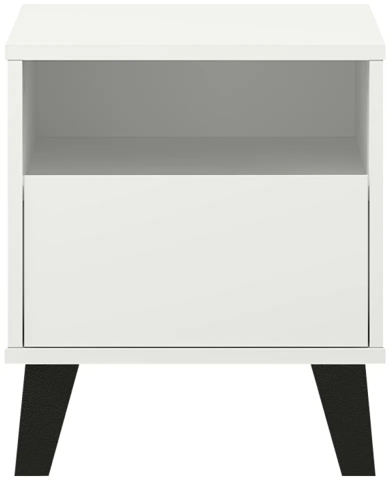 Nočný stolík BOGAN 1S, biely