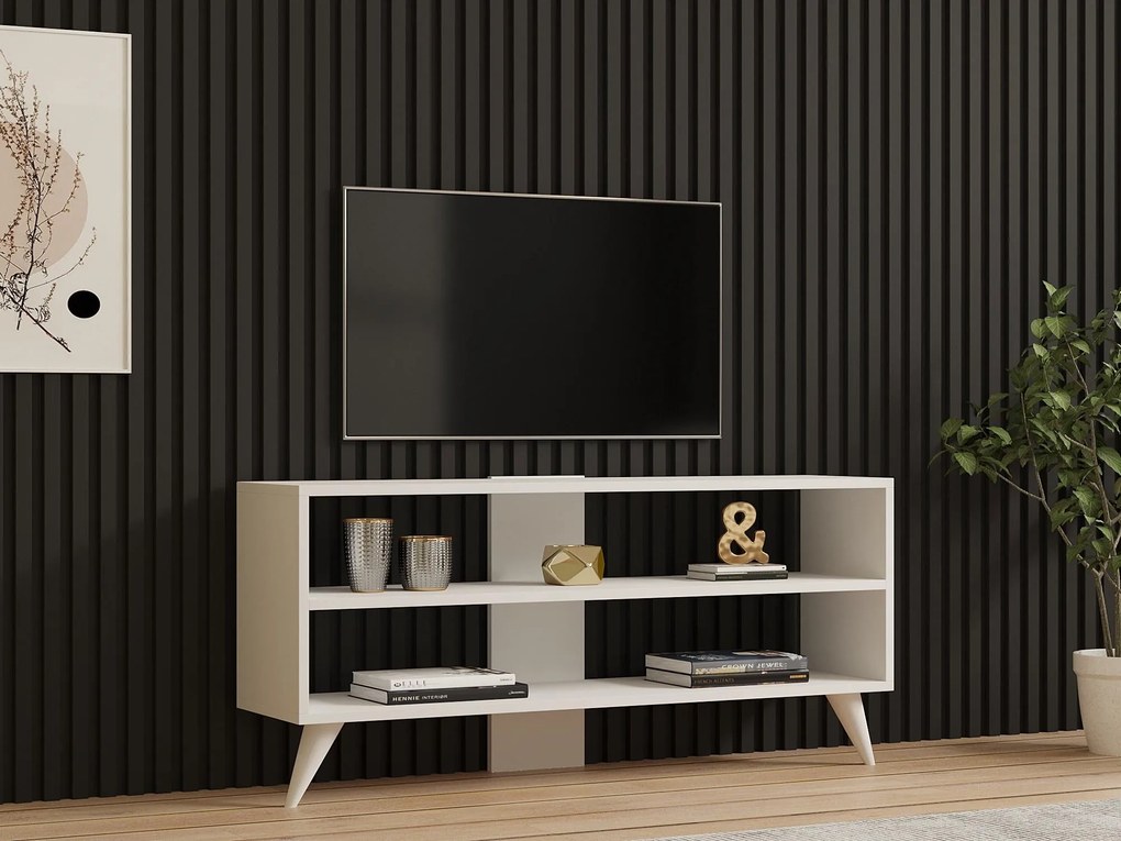 TV stolík Ozzy (biela) . Akcia -21%. Vlastná spoľahlivá doprava až k Vám domov. 1095106
