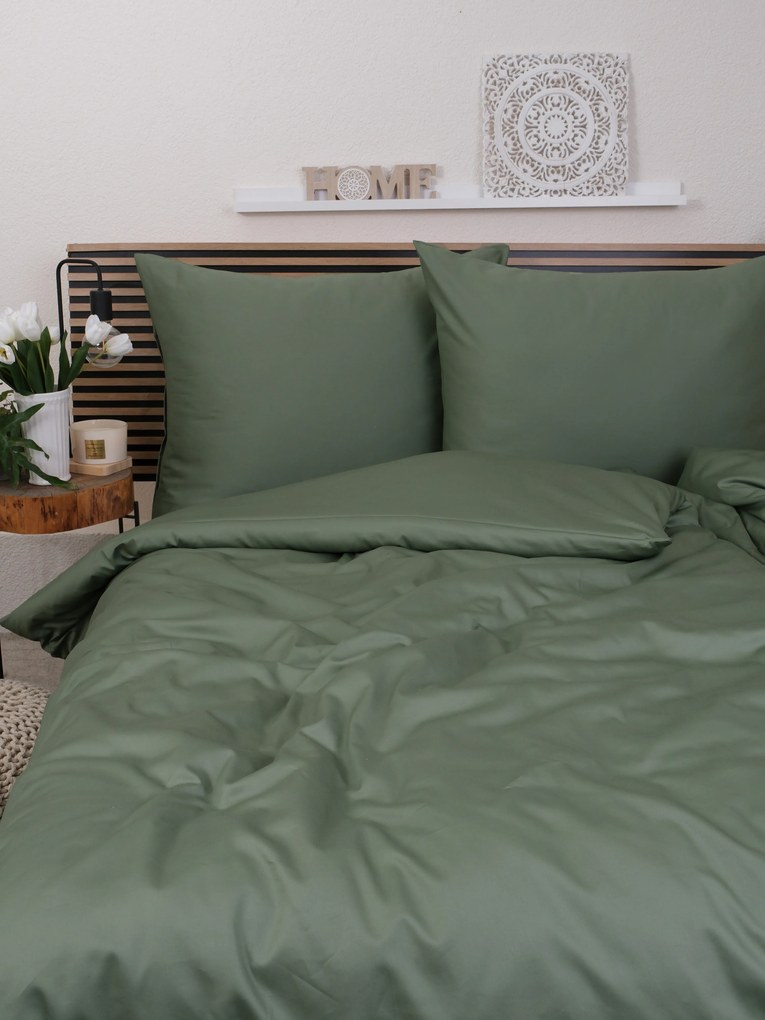 Francúzske saténové obliečky - Diana olivové