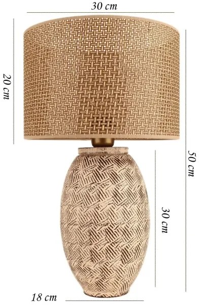 Stolná lampa RAMZES 1xE27/40W/230V béžová