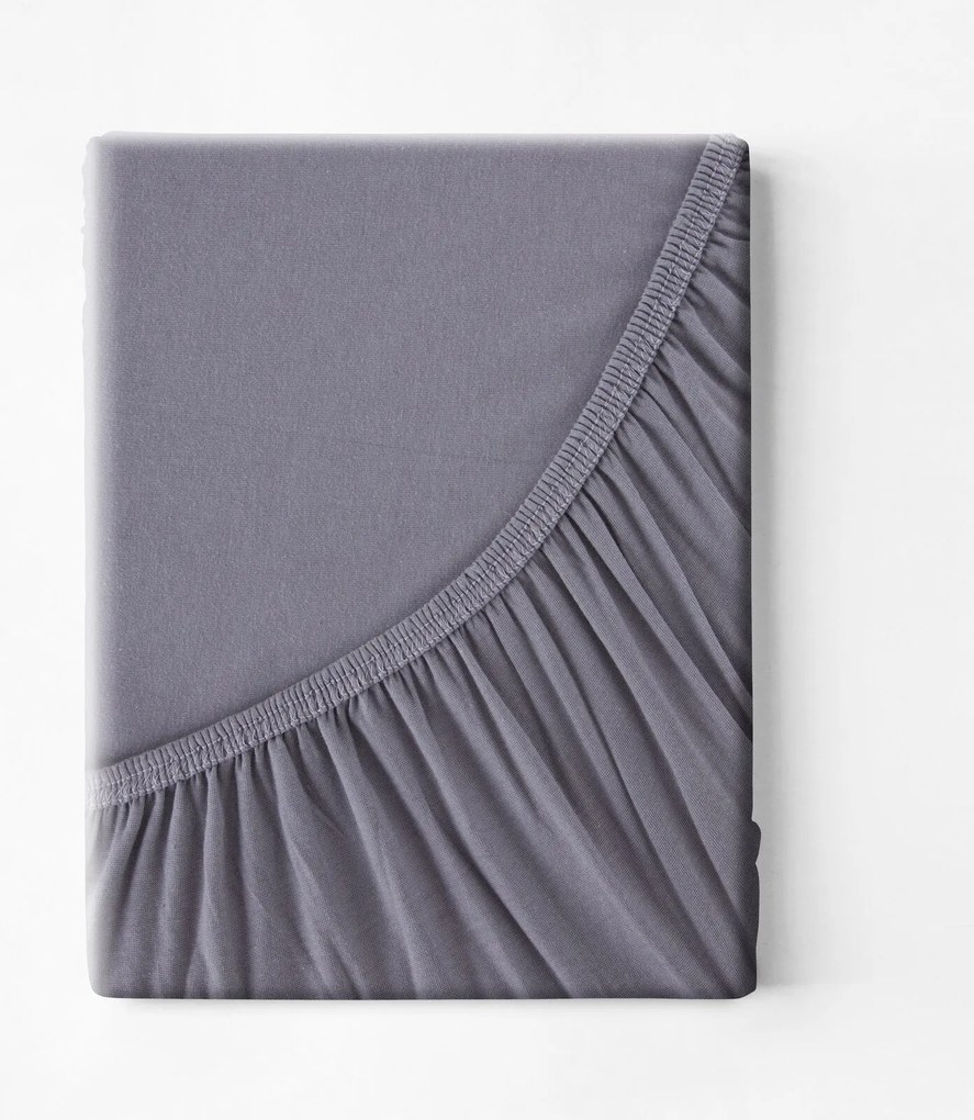 JERSEY PRESTIERADLO 160X200 CM, VÝŠKA 30 CM TMAVOSIVÉ