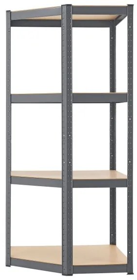 InternetovaZahrada Rohový regál - 160x75x40-75 cm šedý