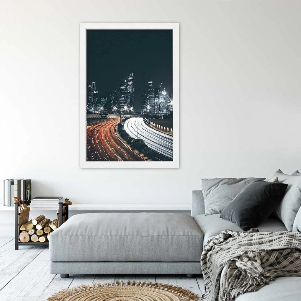 Gario Plagát Noc vo veľkomeste Farba rámu: Bez rámu, Rozmery: 40 x 60 cm