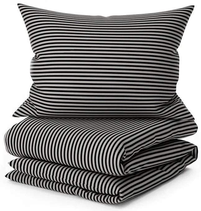 Bavlnené obliečky STRAVON čierno-sivé Rozmer obliečky: 70 x 90 cm | 140 x 200 cm