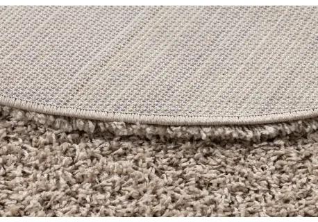 Okrúhly koberec SOFFI shaggy 5cm béžová Veľkosť: kruh 100 cm