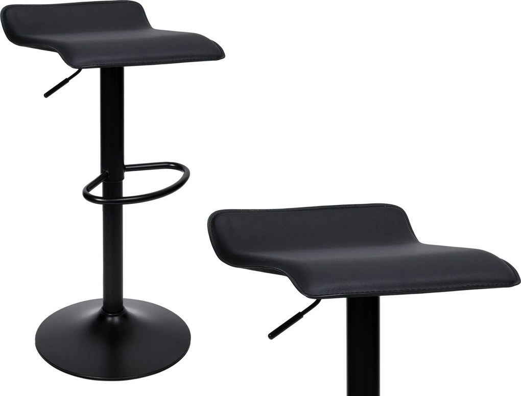 Barová stolička PORTI BLACK - čierna