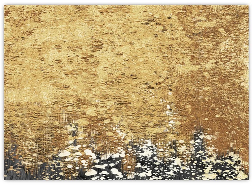 Sklenený obraz - Zlatá štruktúra N⁰3 (70x50 cm)