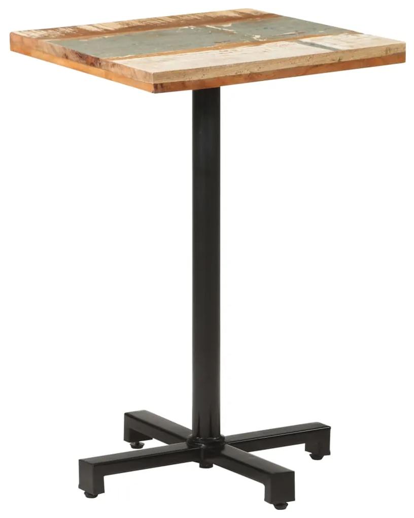 Bistro stôl štvorcový 50x50x75 cm recyklovaný masív