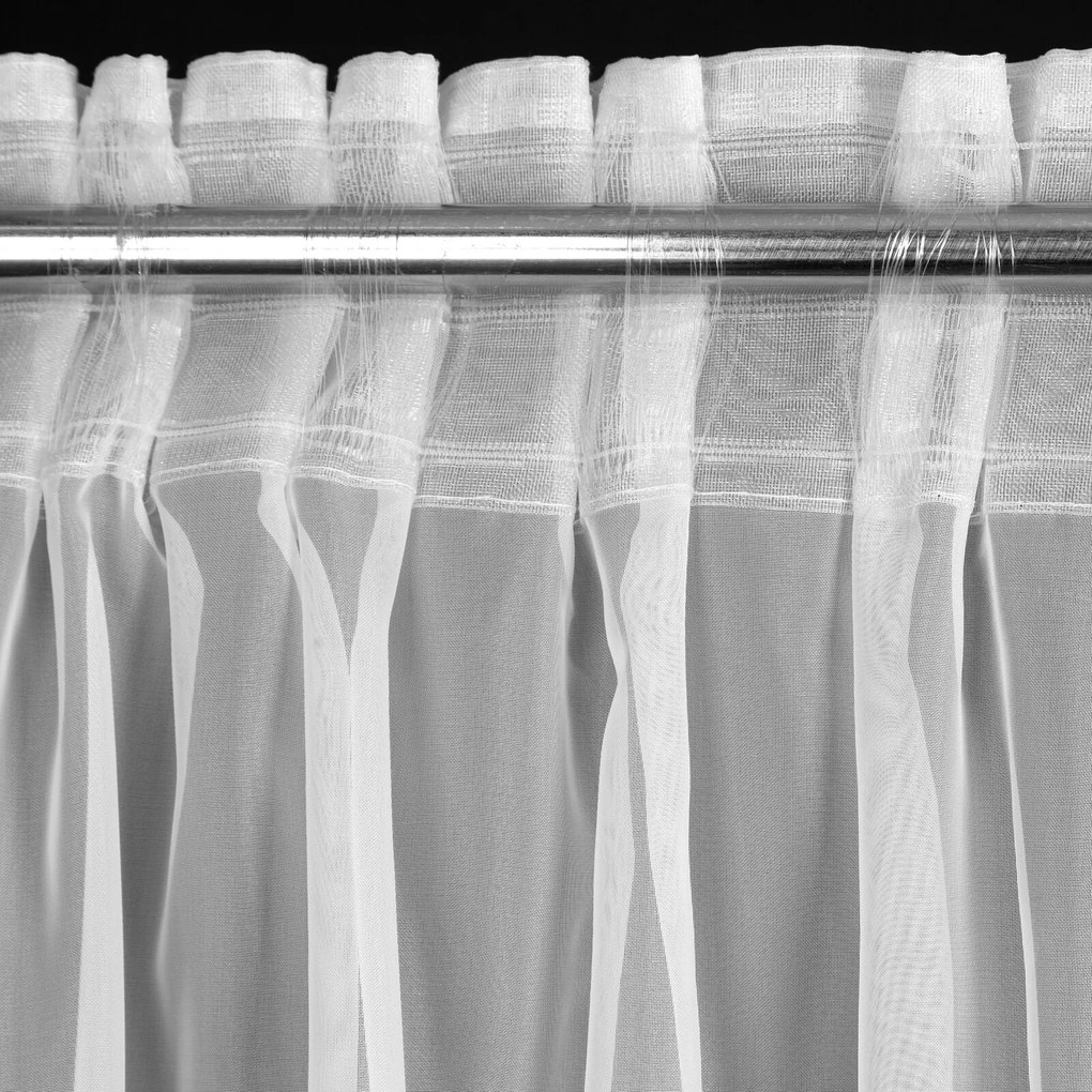 ZÁCLONA NA PÁSKE DEBORA 140X270 CM BIELA